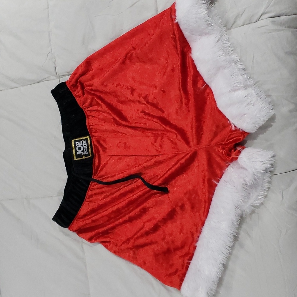 Joe Boxer Santa Christmas 🎅 Velour Shorts Sz S